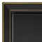 Black with Gold Square Edge Rim Plastic Dinner Plates - 9.5" (120 Plates)
